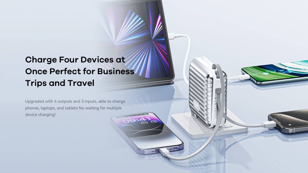 RPP-75 Infinity 6 35W Power Bank (Adapter) with 2 Fast Charging Cables 15000mAh