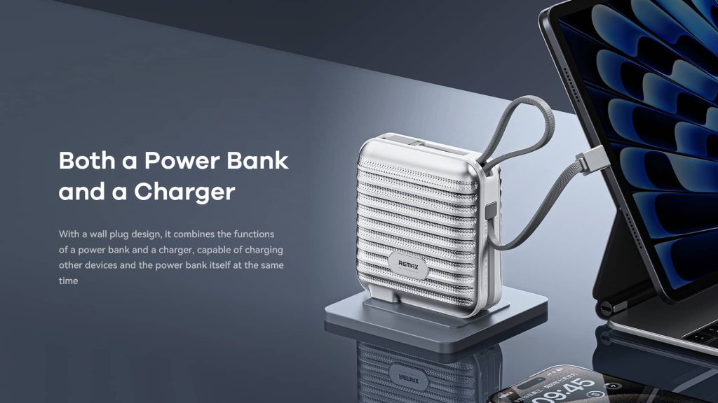 RPP-75 Infinity 6 35W Power Bank (Adapter) with 2 Fast Charging Cables 15000mAh