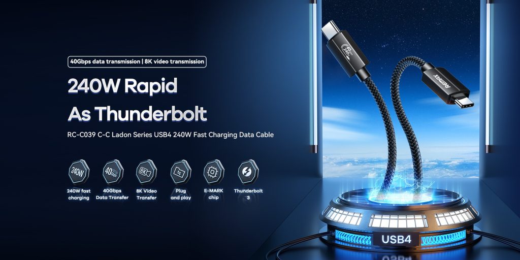 Cáp sạc PD240w  REMAX RC-C039