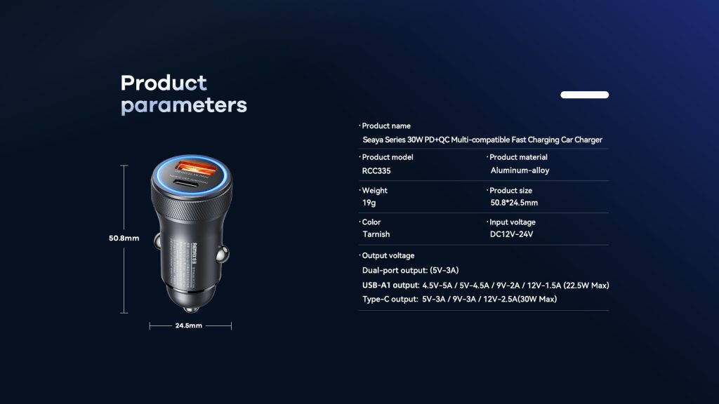 Tẩu sạc xe hơi cao cấp Remax RCC335