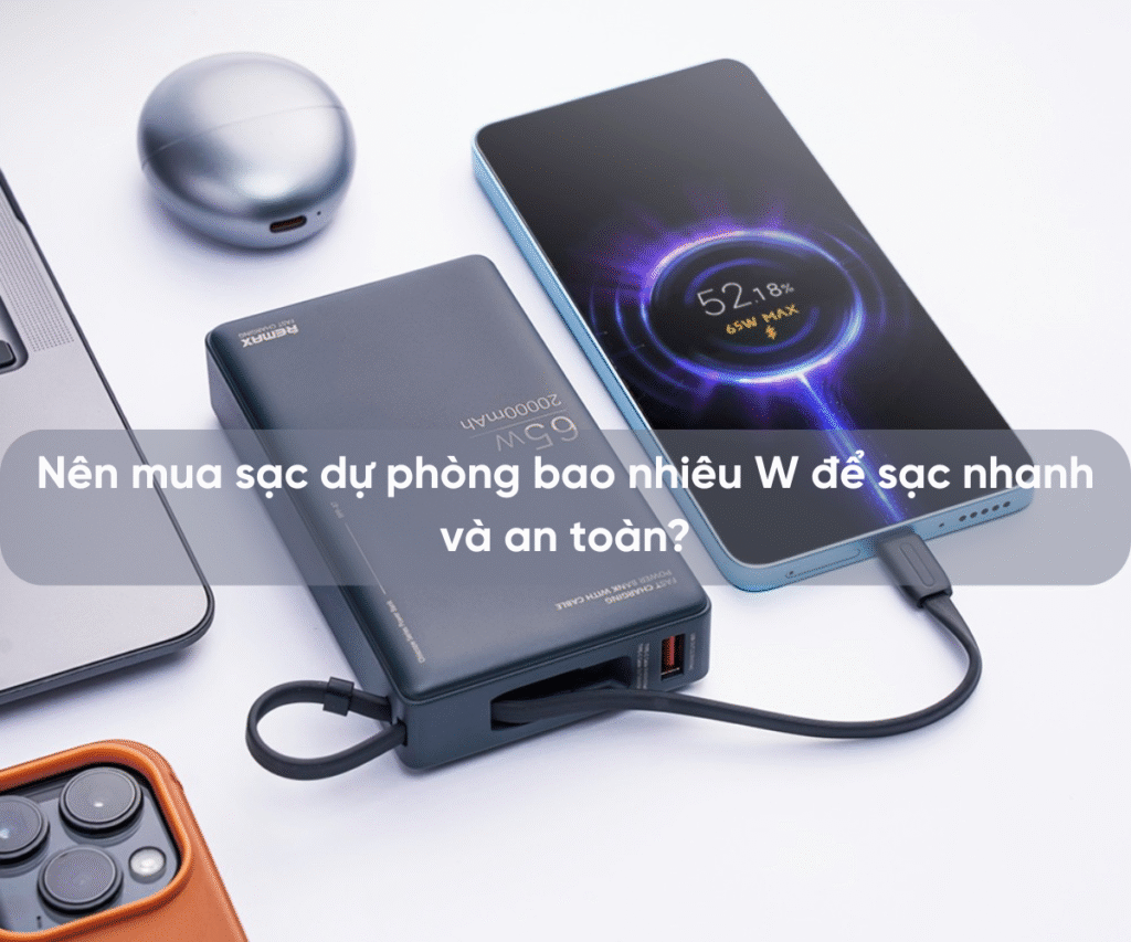 Nên mua sạc dự phòng bao nhiêu w, dung lượng pin bao nhiêu thì đủ dùng?