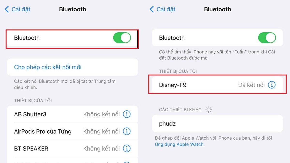 Kết nối tai nghe Bluetooth với iPhone