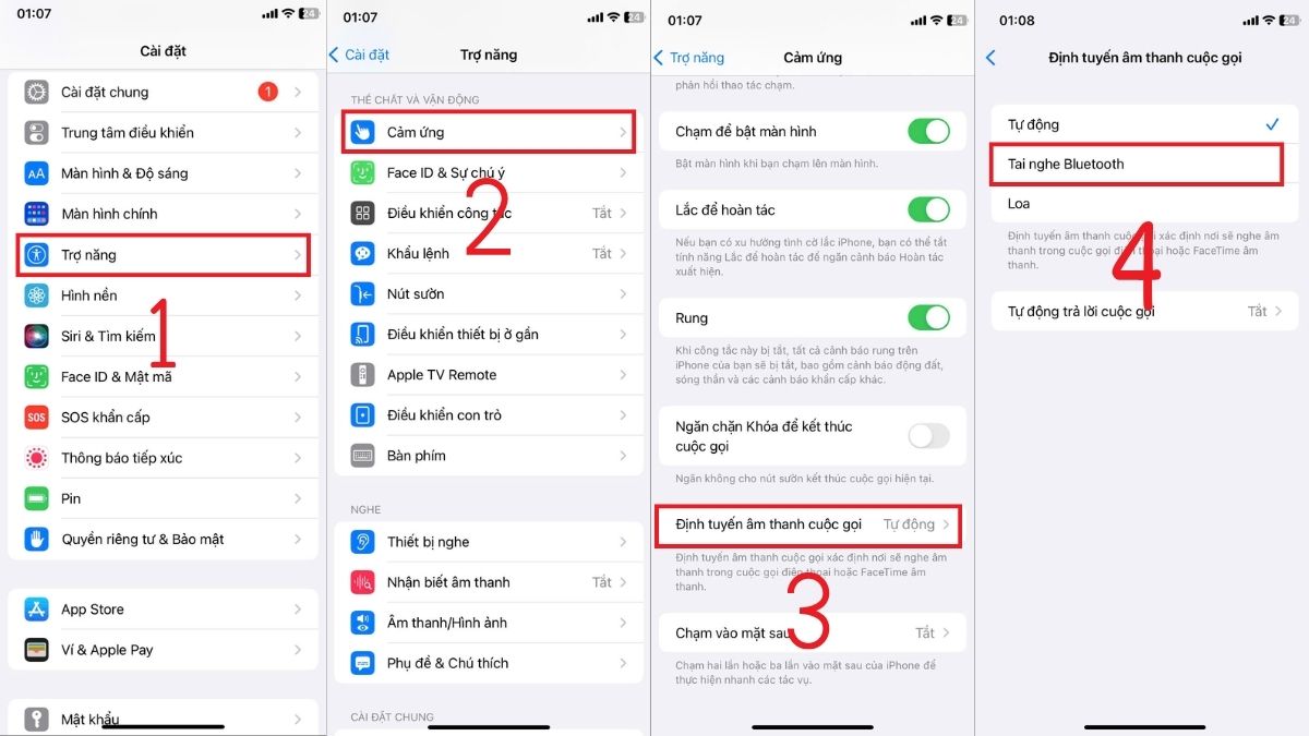 Thiết lập âm thanh cho cuộc gọi